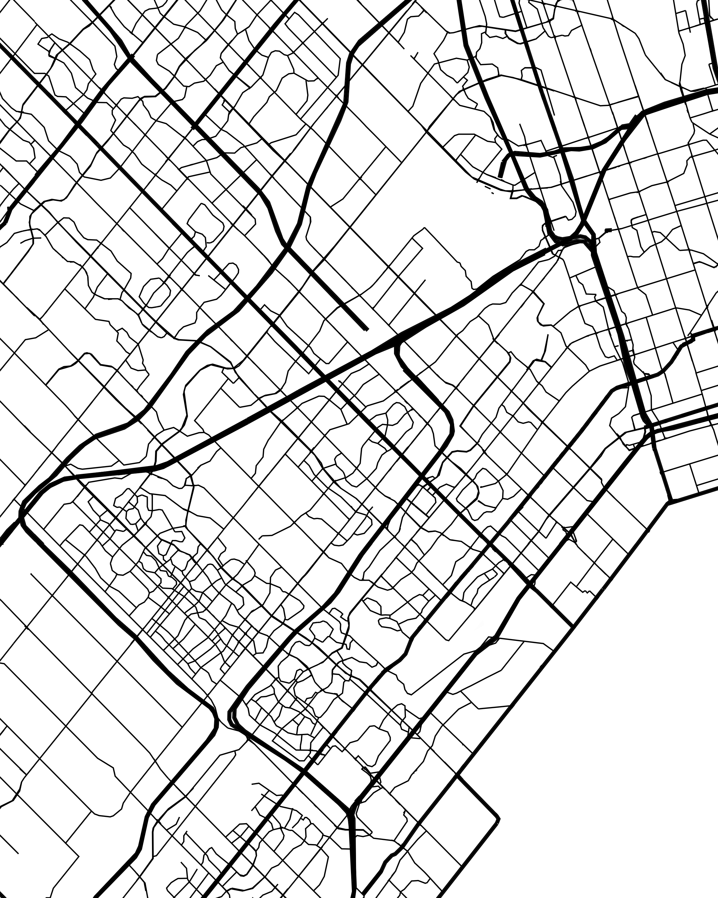 Road lines and transit of my hometown, Mississauga